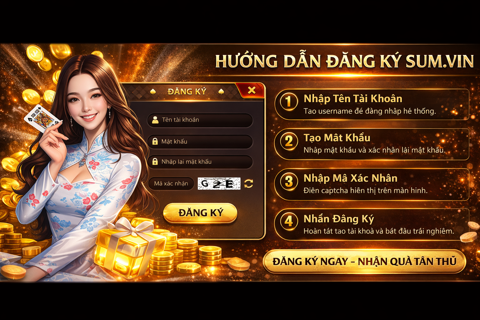 SumVin Club 26 Hướng dẫn đăng ký tài khoản game